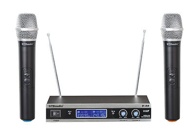 GTD Audio 2 Channel VHF Handheld Wireless Microphone System (Brand New) V-28H