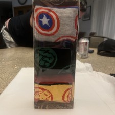 Marvel Superhero Socks- Men's Crew Socks- 3 Pairs- Size 8-12
