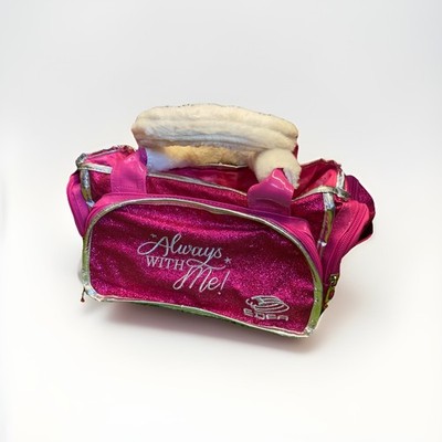 Edea Always With Me Figure Skating Bag Blue Detachable White Fluffy Handles