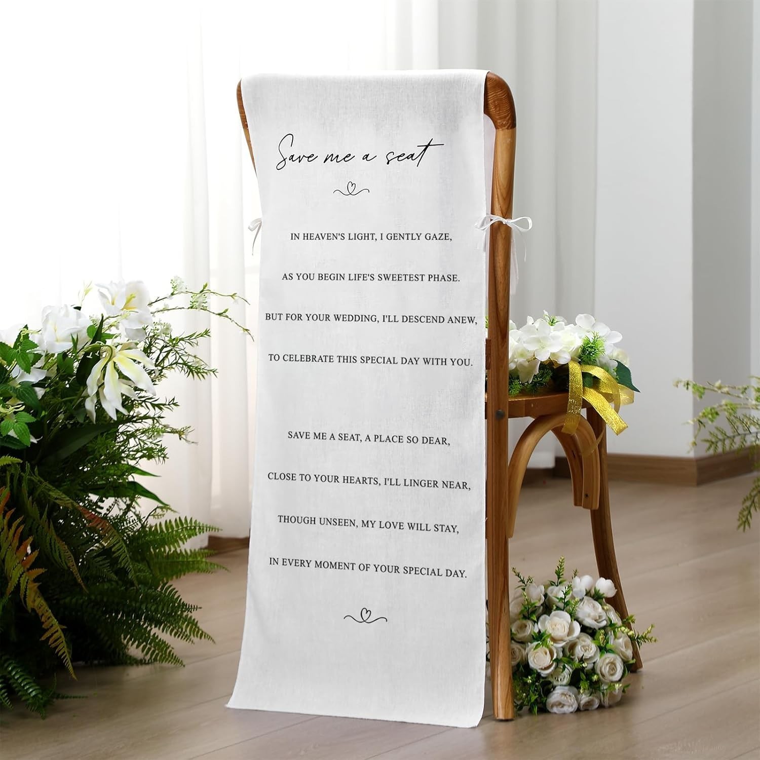 Wedding Reserved Chair Sign Memorial Heaven - Seating Decor for Loved Ones