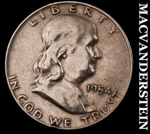 1954-D Silver Franklin Half Dollar - Scarce  Better Date  No Reserve  #M215