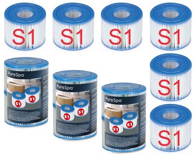 SET: Intex 29001 - Filterkartusche Typ S1 Filter Whirlpool für Pumpe - 6er Set