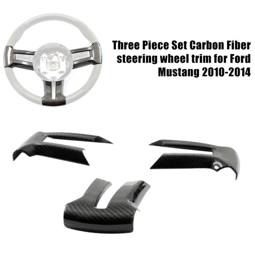 Real Carbon Fiber Steering Wheel Trim For Ford Mustang 2010-2014~AR3Z-3D758-A - Bild 2 von 9