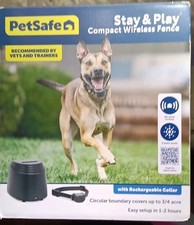 PETSAFE DOG STAY PLAY COMPACT WIRELESS FENCE 3/4 ACRE COLLAR PIF00-12917 YU413