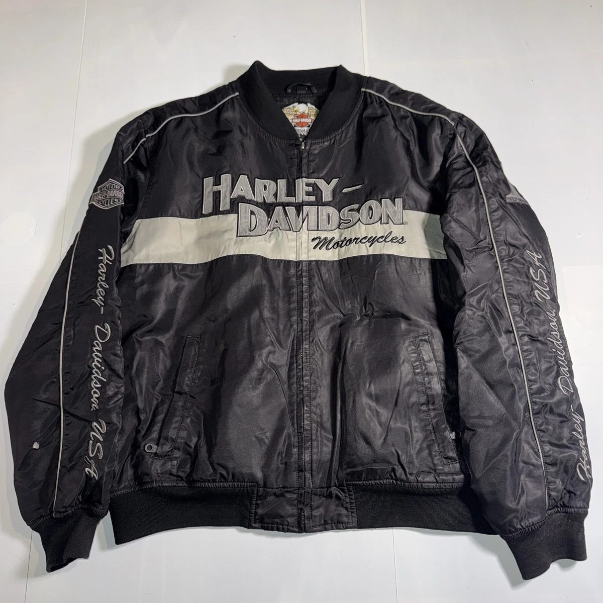 harley davidson bomber jacket products for sale | eBay