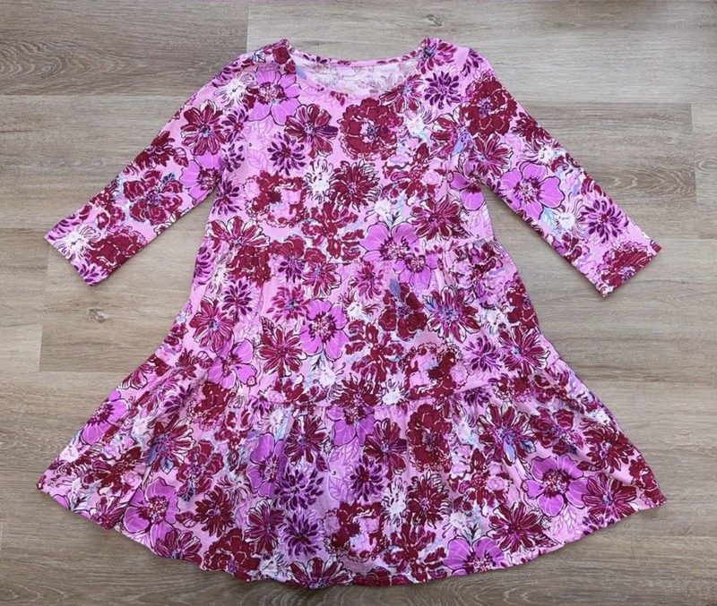 Lilly Pulitzer Girls Geanna Floral Swing Dress size large
