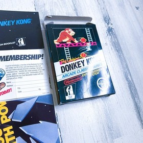 Donkey Kong BOX ONLY No Hangtab Black Box VGC (Nintendo NES, 1986) VERY RARE!