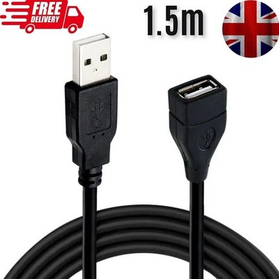 USB 2.0 Extender Verlängerungskabel Kabel Typ A Stecker auf Buchse 4,92 Fuß High Speed