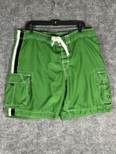 Ocean Pacific Op Swim Shorts Men  s Size Large 36/38 Green Cargo Pockets