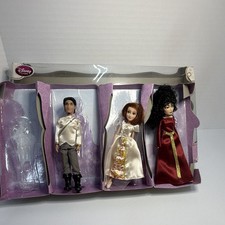 Disney Store Tangled Ever After Set Of Dolls Rapunzel Mother Gothel Flynn Rider