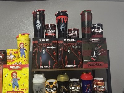 G fuel Horror Collection Bundle. Tubs are not sealed and vary powder amounts.