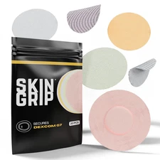 Skin Grip Adhesive Patches for Dexcom G7 & Stelo CGM - 20 Pack, Pastel Colors
