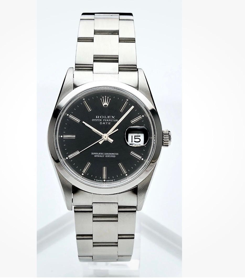 Rolex Oyster Perpetual Date ‘1995’ Ref 15200, Box & Papers, Gents Vintage Watch