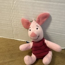 4  Disney Store Bean Piglet Beanie Plush Winnie The Pooh With Zipper Pocket