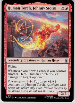 Human Torch Johnny Storm 136 Marvel Super Heroes Magic the Gathering
