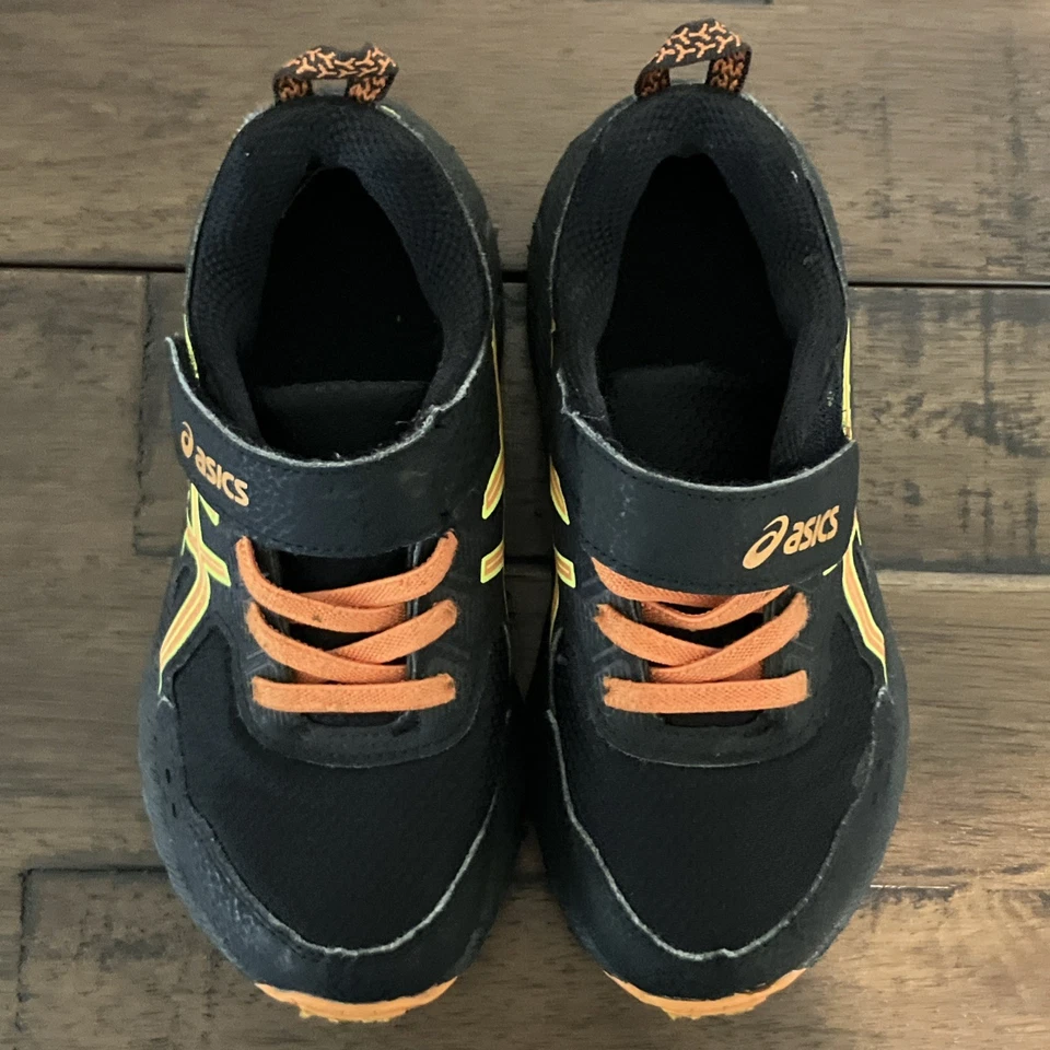 Zapatos para correr ASICS para niños talla K 11 PRE VENTURE 9 escuela primaria negros gancho y bucle Foto 3 de 4