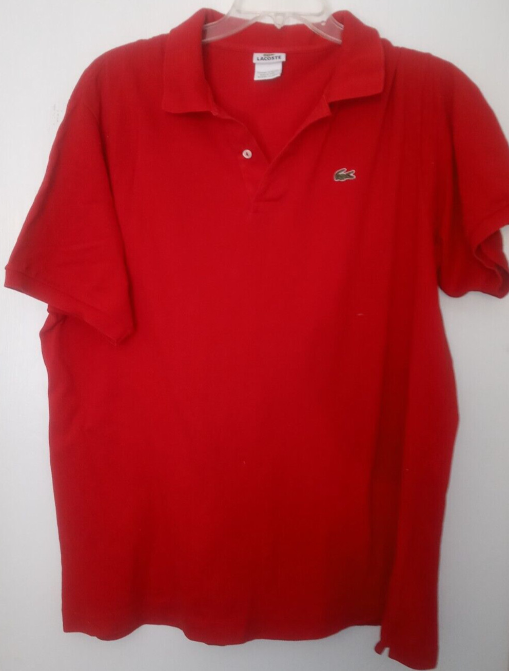 Lacoste Polo Shirt 3XL XXXL EU Sz 9 Red Crocodile Outdoor Preppy Golf Tennis thumbnail 2