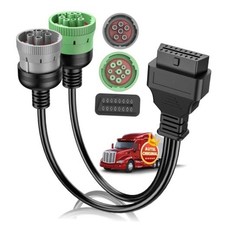 Original OBD to Type 2 Green 9pin J1939 Male and 6pin J1708 Split Y Cable, 2