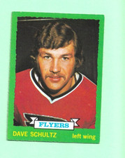 (1) DAVE SCHULTZ 1973-74 O-PEE-CHEE # 166 FLYERS ROOKIE EX/EX+ CARD (N1798)