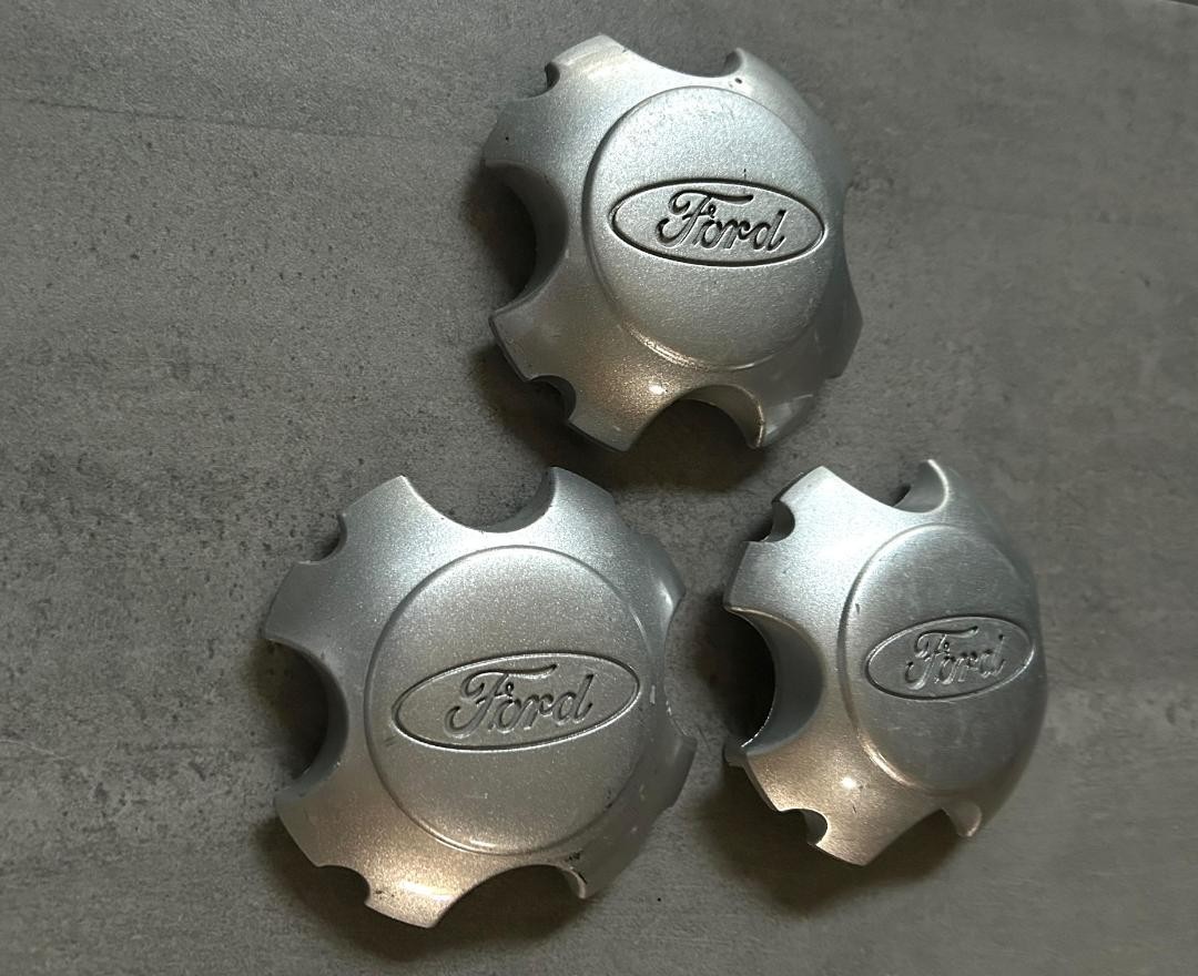 Ford Silver Wheel Center Cap Set of x3 4.25" Used Genuine OEM 2N15-1000-DB 02 03