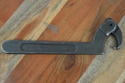 Armstrong Chicago USA Adjustable Hook Spanner Wrench 34-363 2-43/4