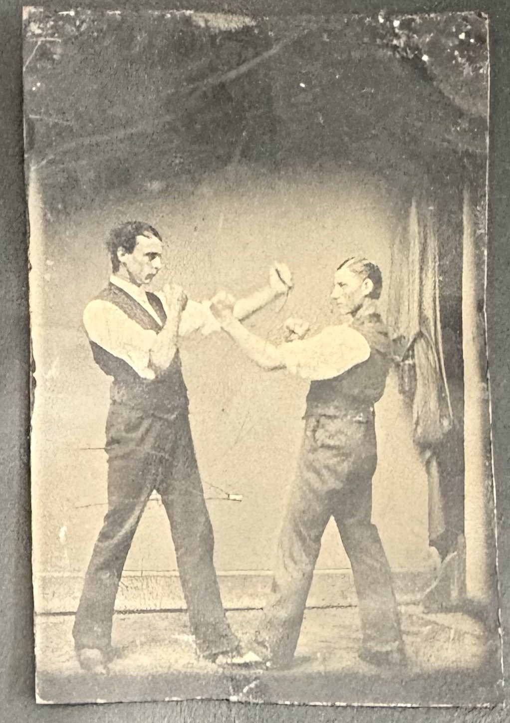 1880s Australia Boxing HOF Jim Hall IBHOF Bob Fitzsimmons Bare Knuckle Tintype