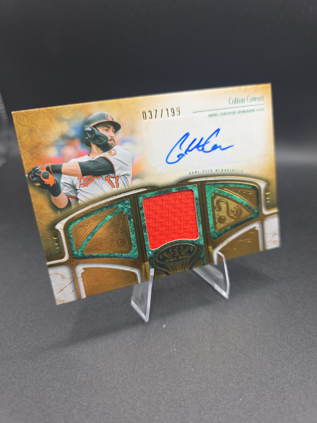 Topps 2026 Tier One Colton Cowser Auto Relic  /199 AT1R-CC Orioles