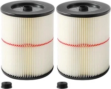 2 Pack Red Stripe Cartridge Filter For Craftsman 17816 5 Gallon Vacuum Cleaner