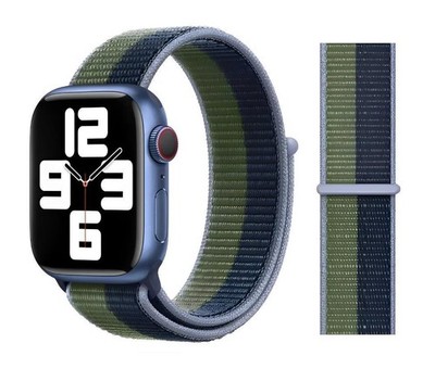 Original Apple Sport Loop Armband 38/40/41mm ML2Q3ZM/A Abyss Blue/Moss Green