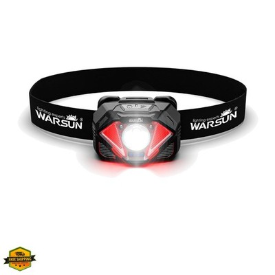 WH02 LED Headlamp, Rechargeable Headlamp with Motion Sensor, Ultra-Light Brig...
