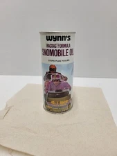 Vintage Wynn's Snowmobile Oil Can - empty Sticky