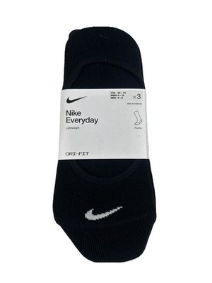 Nike Everyday Lightweight Footie Socks M Womens 6-10/ Men 6-8 Black SX4863-010