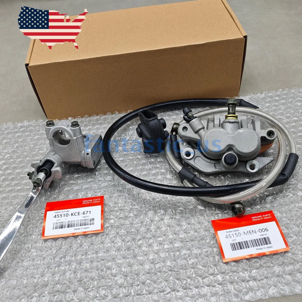 1 JUEGO Pinza de freno delantera cilindro maestro con manguera para Honda CRF 250R 2004-2017 Foto 4 de 4