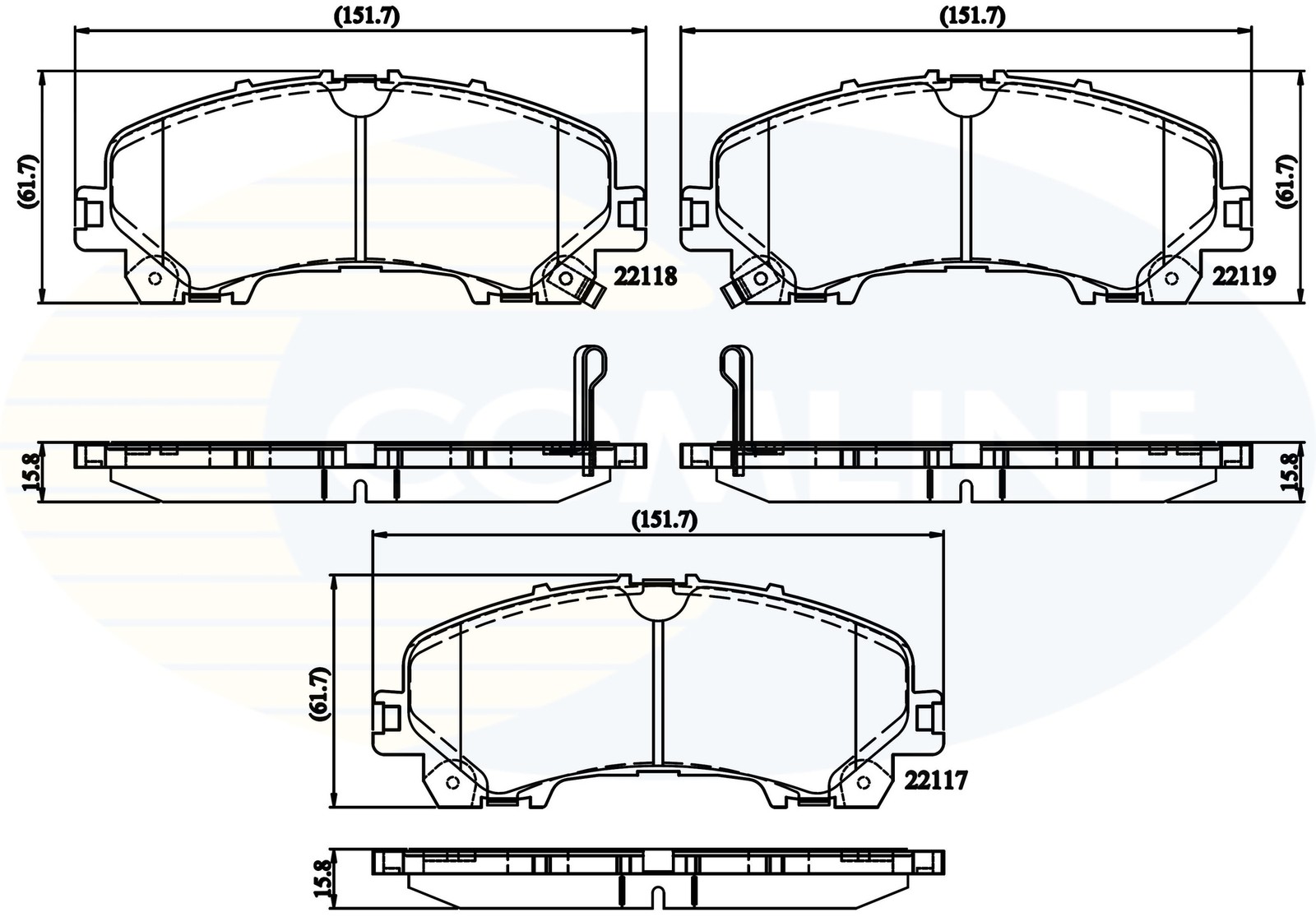 Front COMLINE CBP32337 Brake Pad Set, disc brake for INFINITI,NISSAN,RENAULT
