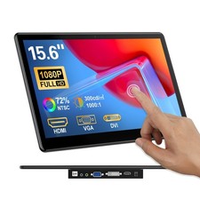 15.6 Inch IPS Touchscreen Portable Monitor, FHD 1920 x 1080 10-Point Capaci...