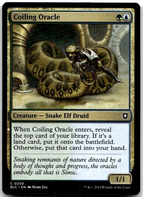 Coiling Oracle 250 Common Commander: Bloomburrow Magic: The Gathering Near Mint