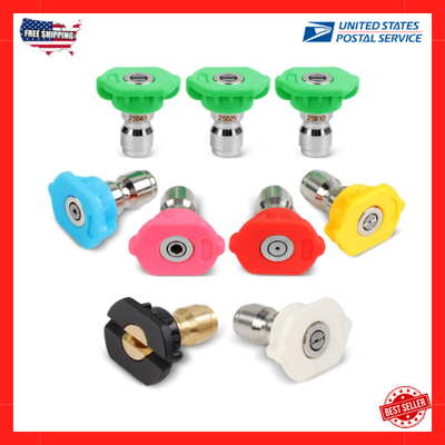 #ad #ad 9 Pack Pressure Washer Tips 4000 PSI 5000 PSI Multiple Degrees Pressure Washer $10.64