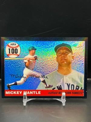 2006 Topps Chrome Mickey Mantle #MHRC100 Home Run History Black Refractor #/200