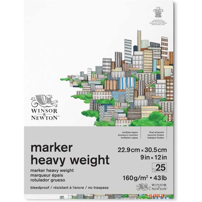 Papier dessin Winsor & Newton 22,9x30,5 cm, l'excellence du support pour feutres fins