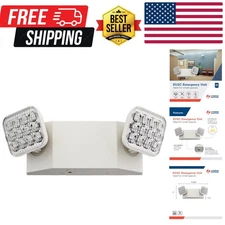 Wall Mount LED Emergency Light - Dual Adjustable Heads, Energy Efficient Design