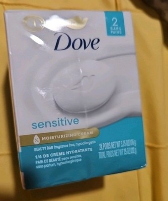 Dove Bar Soap for Sensitive Skin 3.75 oz (Pack of 2)