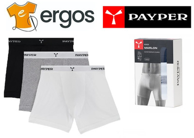 Payper MARLON Boxer Uomo 3 PEZZI Assortiti Mutanda Gamba Lunga Elastico Vita