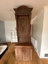 Early 19th Century French Antique Walnut Corner Cupboard Unit "May Deliver"