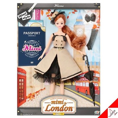 Mimi World Fashion Tour MIMI IN LONDON Kugelgelenkpuppe Koreanische Barbie...