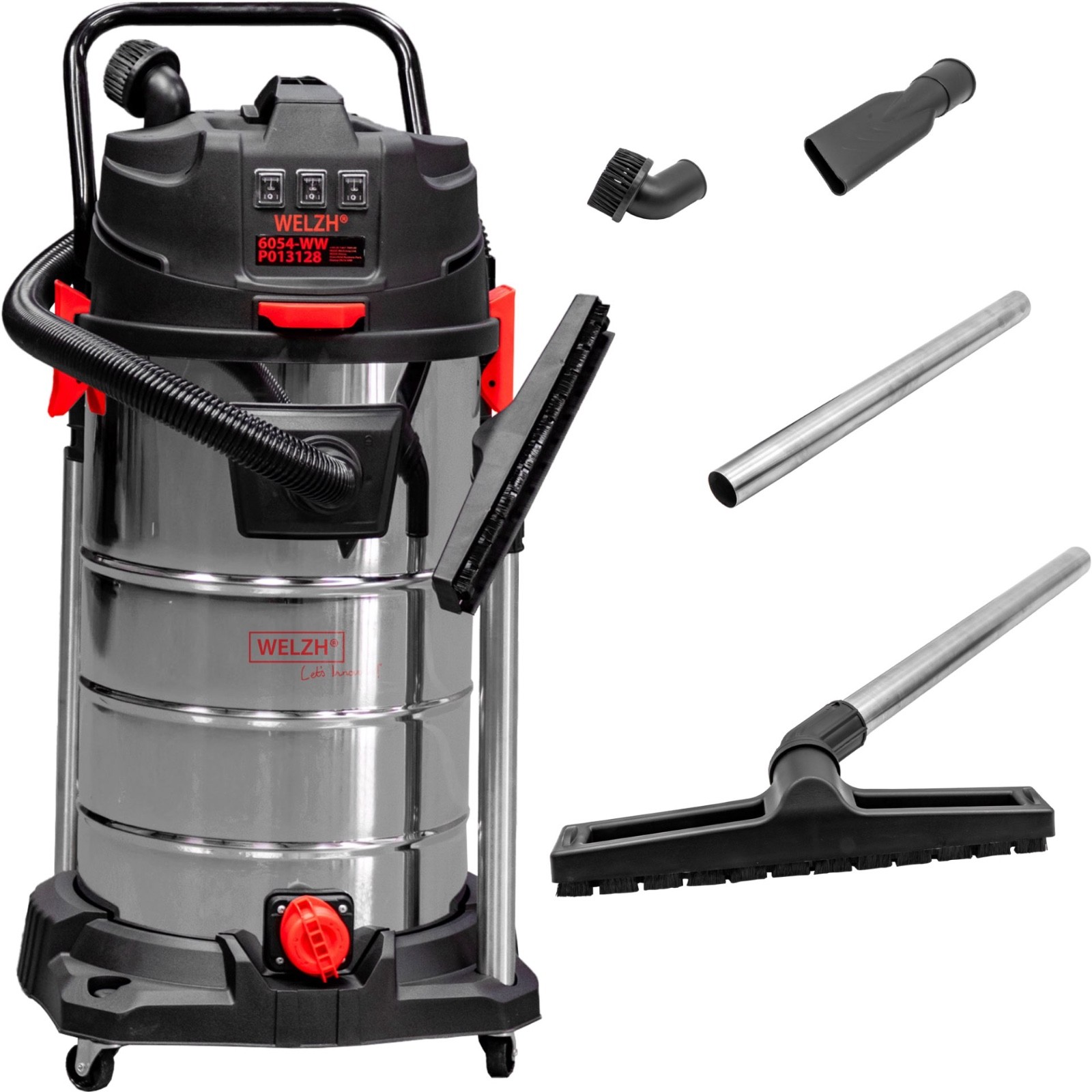 WELZH WERKZEUG Industrial Vaccum Cleaner; 2800W 105-Litres