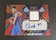 Chet Holmgren 2022-23 Panini Select RC Rookie Jersey Red Wave Patch Auto Thunder