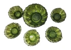 Vintage Indiana Green Depression Glass Sunflower Bowls - Set Of 6 EXCELLENT Cond
