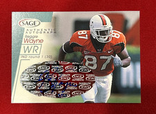 2001 SAGE REGGIE WAYNE A49 Rookie RC Autograph 33/50 RARE