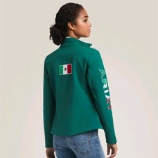 Ariat  Ladies Classic Team Verde Softshell Mexico Jacket Womens Size Small Green