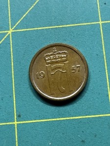 1957 Norway 1 Ore coin